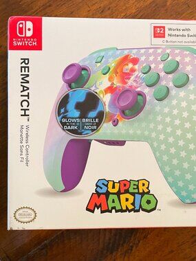 NEW - Turtle Beach Rematch Wireless Switch 2 Controller Invincible Mario Pastel